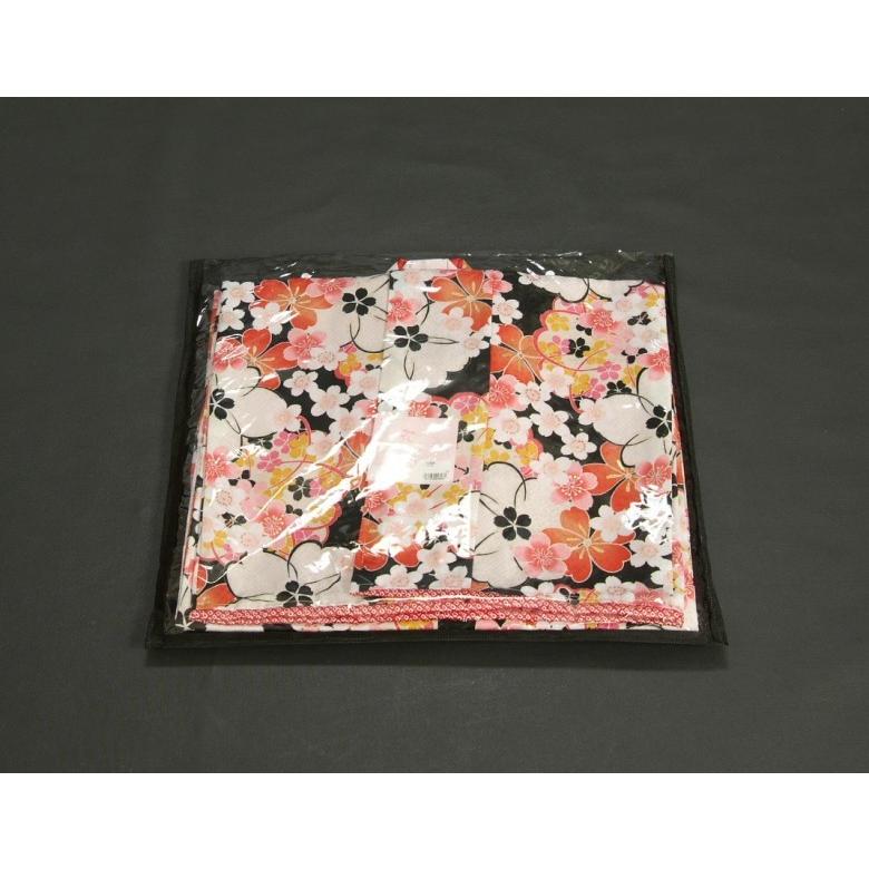 七五三 着物 7歳 女の子 リョウコキクチ RKブランド 四つ身着物 黒地色 桜輪 小桜 桜地紋　 | 京美 | 06