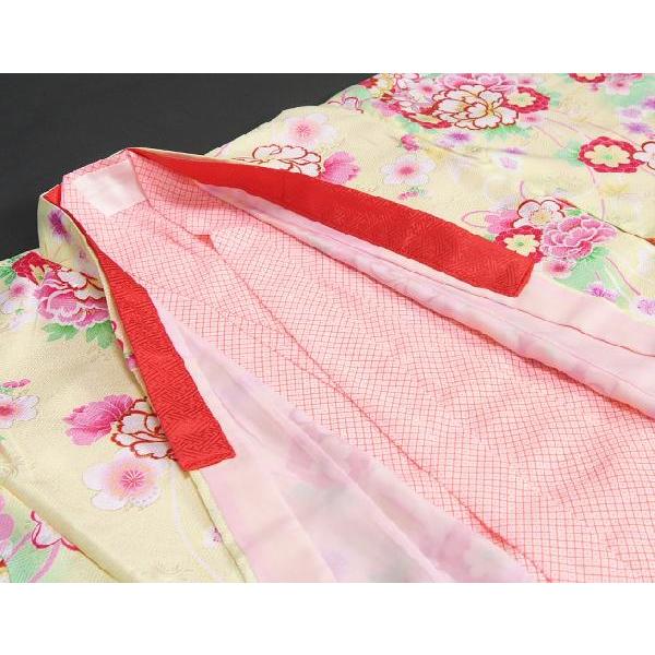 七五三着物　七歳女の子四つ身着物　黄色　桜　芍薬　牡丹　 | 京美 | 04