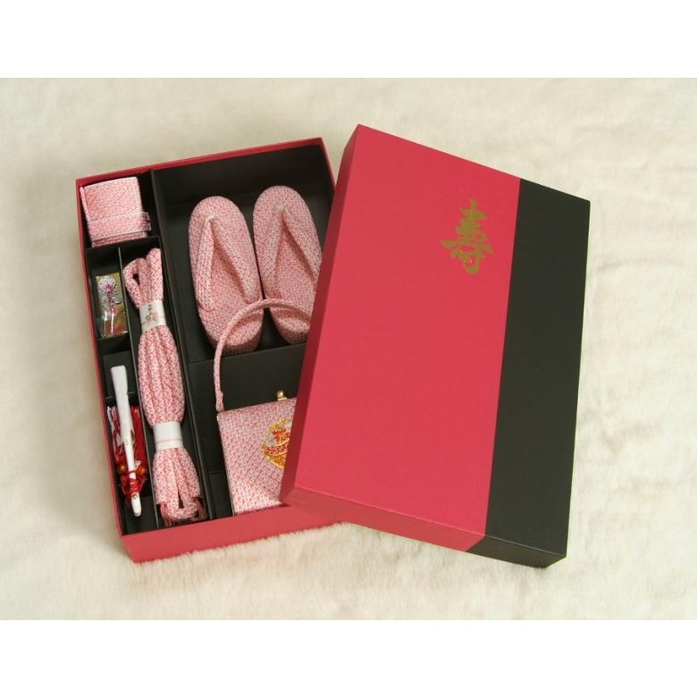 七五三 絹100％ 正絹本絞り生地 草履バッグ筥迫セット 7歳 ピンク色 まり刺繍 四ツ巻総本絞り鹿の子生地 手染め 日本製 | 京美 | 05