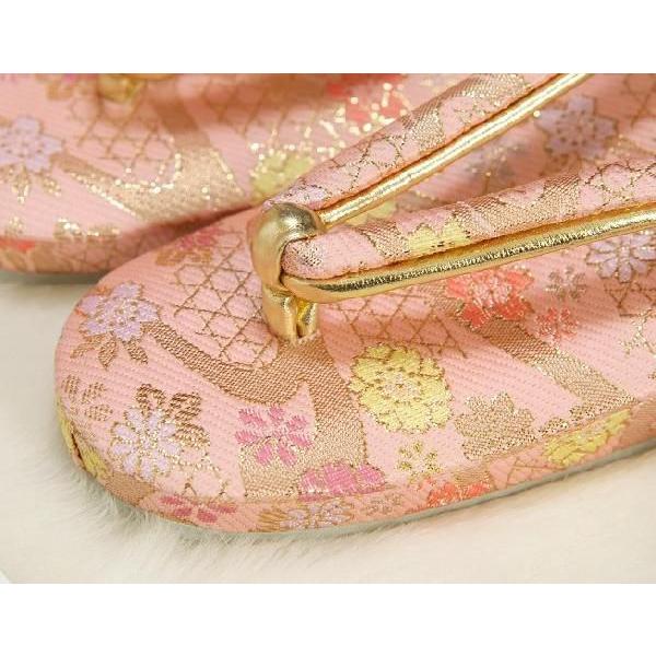 京美 七五三着物用 筥迫セット ハコセコセット 7歳用 ピンク 桜流水柄