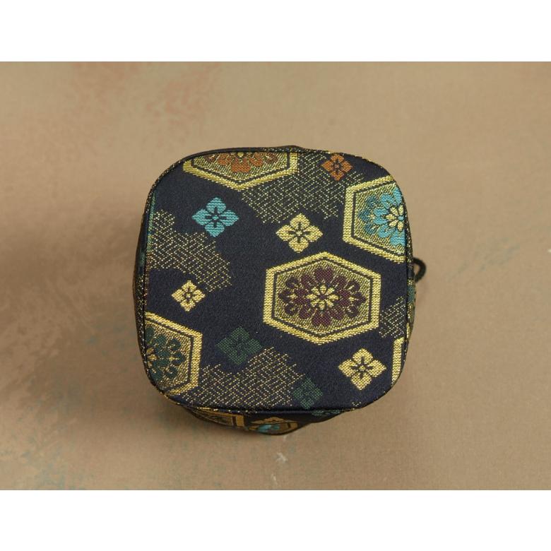 七五三 男の子 きんちゃく 濃紺地亀甲柄 織生地 ポリエステル生地  5歳、3歳 日本製 | 京美 | 03