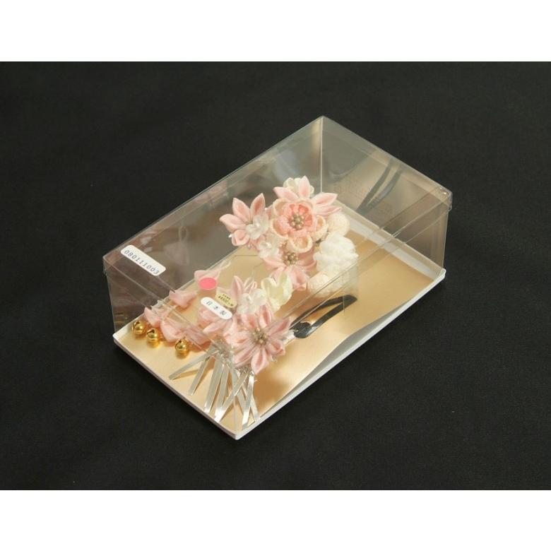 髪飾り 七五三着物 成人式振袖 卒業袴 に最適な和タイプ 2点セット ピンク 白 梅菊 桜垂れ飾り クリップピンタイプ 日本製 | 京美 | 04