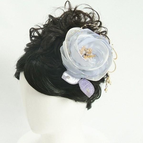 髪飾り　成人式　振袖　七五三着物　卒業袴　ドレスにも使えます　ラベンダーパープル　コームタイプ　日本製