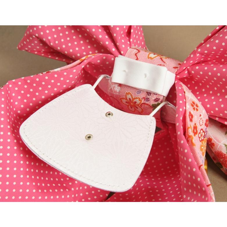 七五三　７歳用　ピンク着物　作り帯コーディネート一式　美品 京美 七五三 帯 着物用祝い帯 7歳用 濃淡ピンク友禅文様 ちりめん地