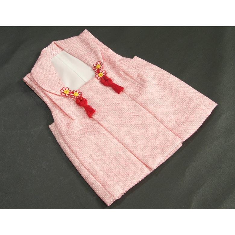 京美 正絹鹿の子本絞り 被布 着物 七五三 3歳 ピンク 四つ巻総本絞り