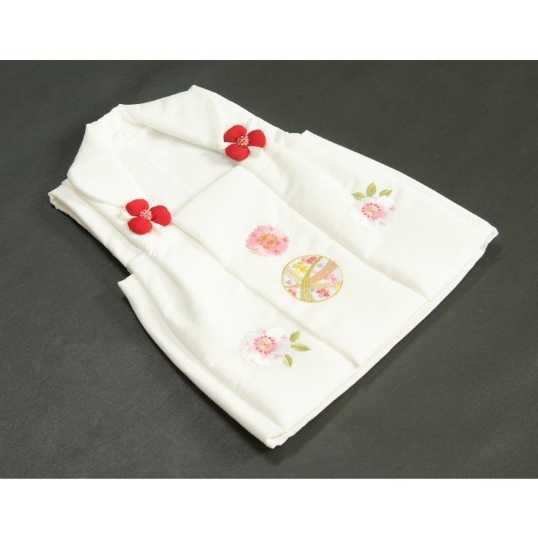 七五三 被布 着物 3歳 京都花ひめ 白 まり桜刺繍使い 七五三 ひな祭り お正月 | 京美 | 01