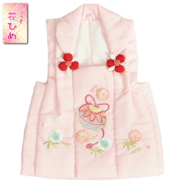 七五三 被布 着物 3歳 京都花ひめ ピンク 鈴桜刺繍使い 七五三 ひな祭り お正月