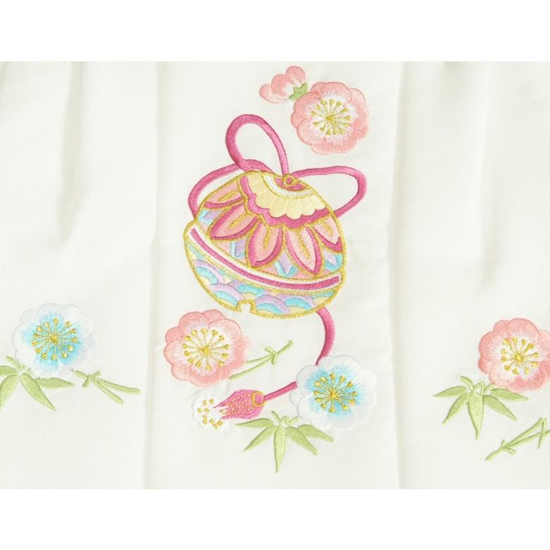 京美 七五三 被布 着物 3歳 京都花ひめ 白 鈴桜刺繍使い 七五三