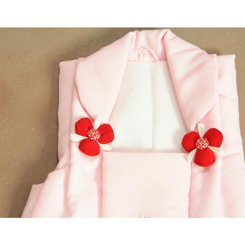 京美 七五三 被布 着物 3歳 京都花ひめ ピンク まり桜刺繍使い 七五三