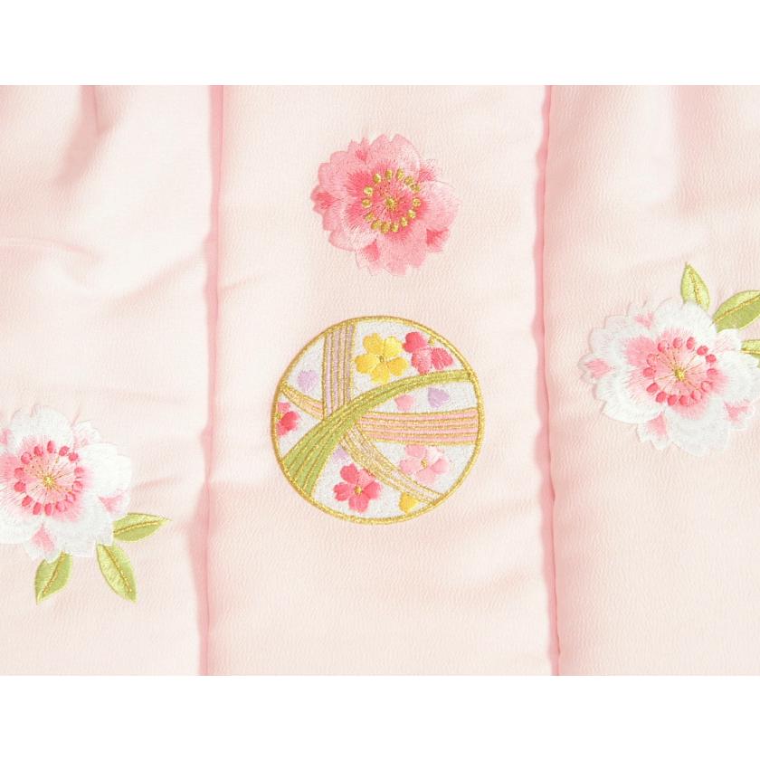 京美 七五三 被布 着物 3歳 京都花ひめ ピンク まり桜刺繍使い 七五三