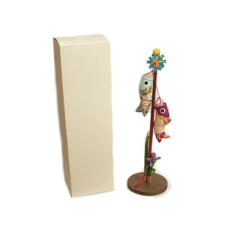 鯉の滝上り飾り 室内用 端午の節句 5月祝 縮緬生地 高さ52cmの室内用大サイズ 組み立て不要の完成品 |  | 05