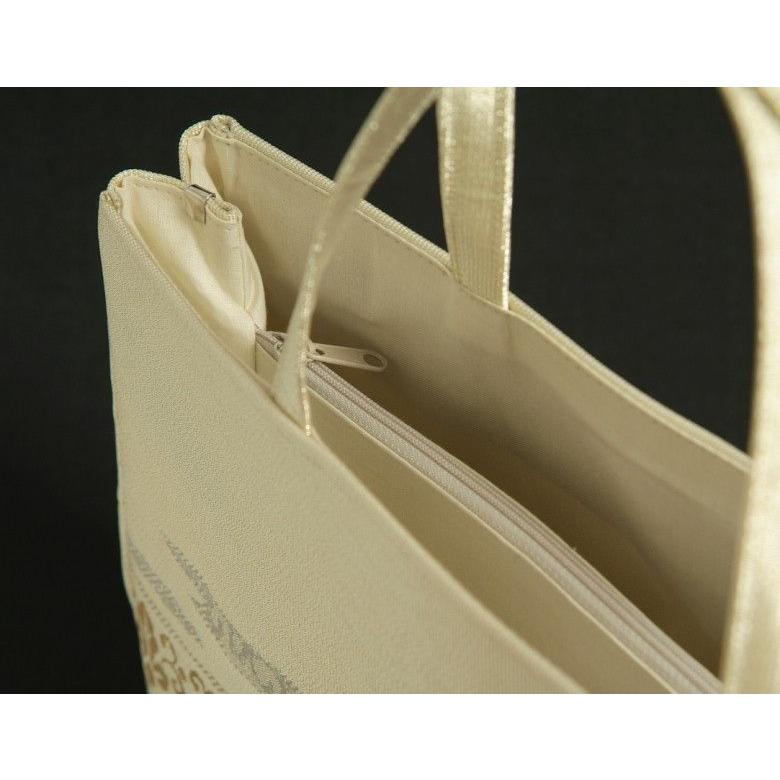 金襴バッグ 和洋兼用 礼装及びカジュアルスタイルのサブバッグ ゴールド 横型 手提げタイプ 有職文様 日本製 |  | 03