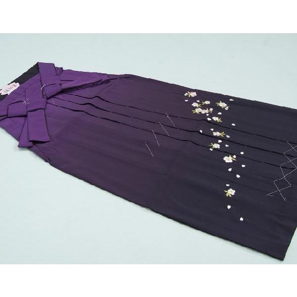 卒業袴 卒業式 紫色 濃淡ぼかし 桜刺繍 へら付き 特価品 SS、S、M、L、LL、3L | 京美 | 01
