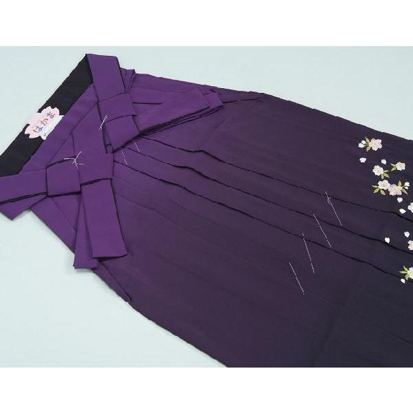 卒業袴 卒業式 紫色 濃淡ぼかし 桜刺繍 へら付き 特価品 SS、S、M、L、LL、3L | 京美 | 04