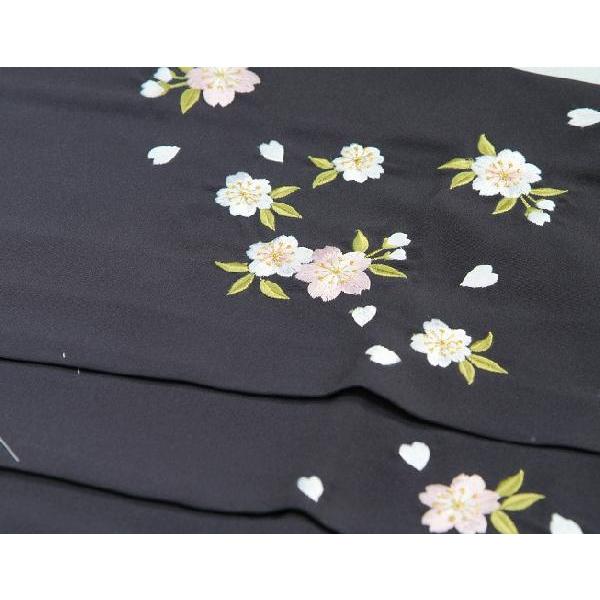 京美 卒業袴 卒業式 グレー 濃淡ぼかし 桜刺繍 へら付き 特価品 S、M 