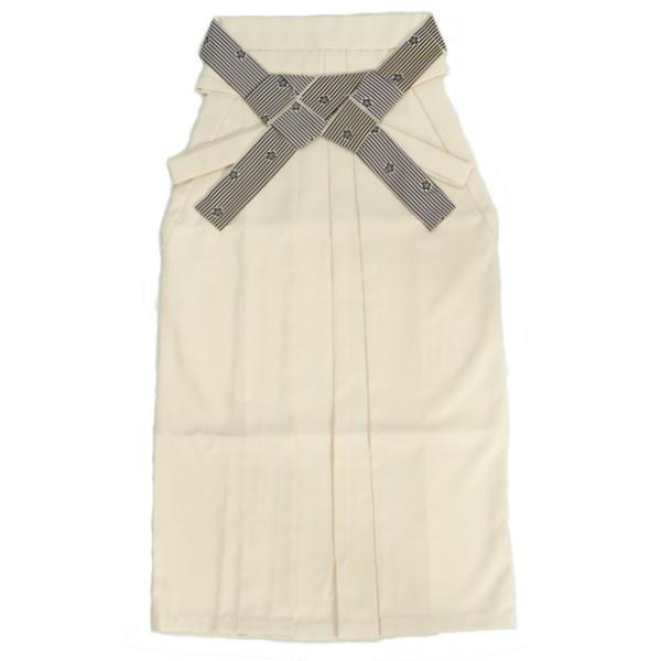 卒業袴 卒業式 ベージュ色 へら付き 紐リバーシブル 縞柄捻り梅 特価品 SS、S、M、L、LL