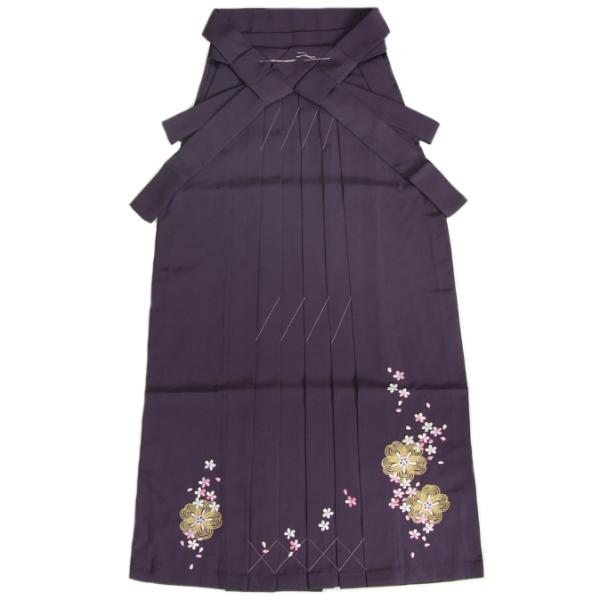 卒業袴 卒業式 袴単品 紫色 陽気な天使 桜輪花びら刺繍使い へら付き 販売品