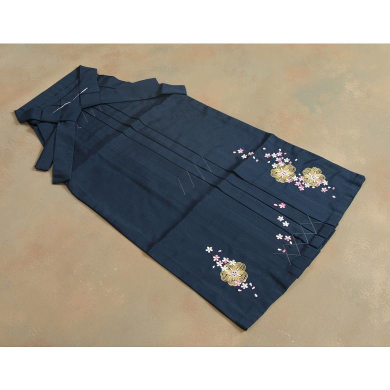 京美 卒業袴 卒業式 袴単品 紺色 陽気な天使 桜輪花びら刺繍使い へら 