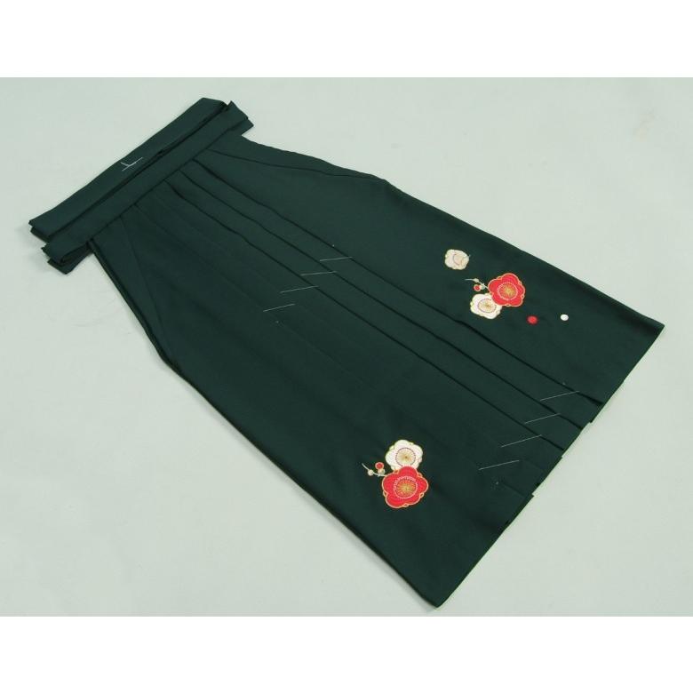 小学生　卒業袴着物４点セット　花ひめブランド　ジュニアサイズ　オフホワイト　赤色大芍薬　緑刺繍袴　ピンク黄色両面帯　十三参りとしても御使用出来ます | 京美 | 03