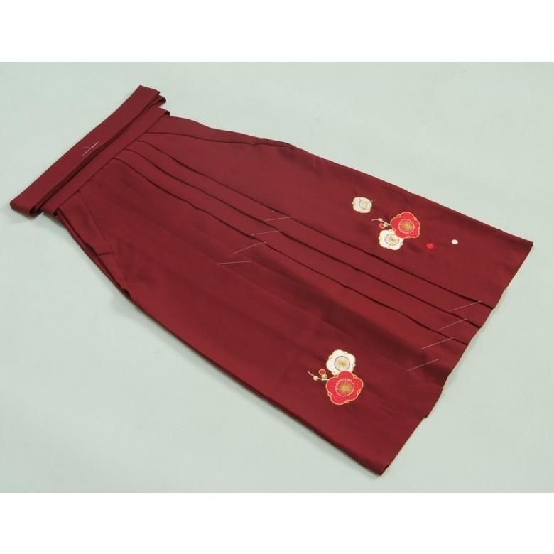 幼稚園　保育園　卒園袴着物４点セット　花ひめブランド　キッズサイズ　黒地総疋田柄　エンジ刺繍袴　ピンク黄色両面帯 | 京美 | 04