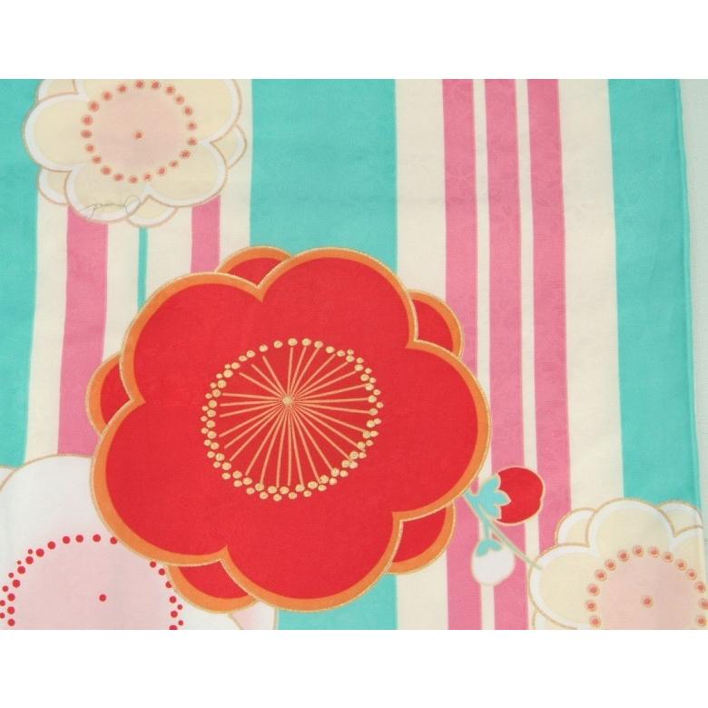 小学生 卒業袴着物４点セット 花ひめブランド ジュニアサイズ 水色 ピンク白縞 濃ピンク刺繍袴 ピンク黄色両面帯 十三参りとしても御使用出来ます Kshfu 4 お宮参り着物と七五三の店 京美 通販 Yahoo ショッピング