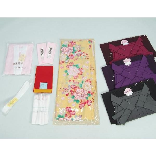 卒業袴着物フルセット　卒業式　黄色　桜刺繍濃淡ボカシ袴　レンタルよりお値打ちな13点セット | 京美 | 05