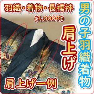 七五三着物　男の子　羽織着物肩上げ　（羽織と御着物と長襦袢）