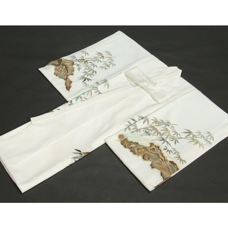 お宮参り 着物 絹100％ 正絹 男の子 男児初着 白地 虎 手描き 手染め 金糸刺繍 金彩使い 変わり無地生地 日本製 | 京美 | 05