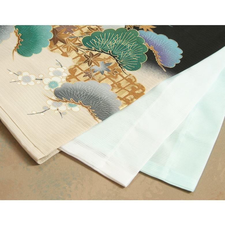 お宮参り 着物 夏用 男の子 正絹 黒色 兜 軍配 御所車 鼓 絽生地 | 京美 | 08