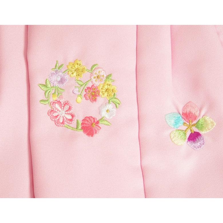 ベビー着物 赤ちゃん 女の子着物 白色着物 桜珠 まり ピンク色被布 二部式仕様の楽々着せ付けタイプ | 京美 | 03