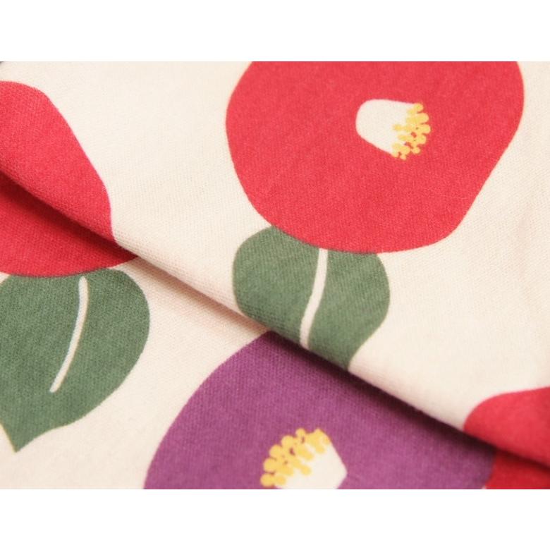 ベビー ロンパース 袴スタイル 光琳椿 淡ピンク色×紫色 カバーオール 初節句 60 70 80 90 | 京美 | 04