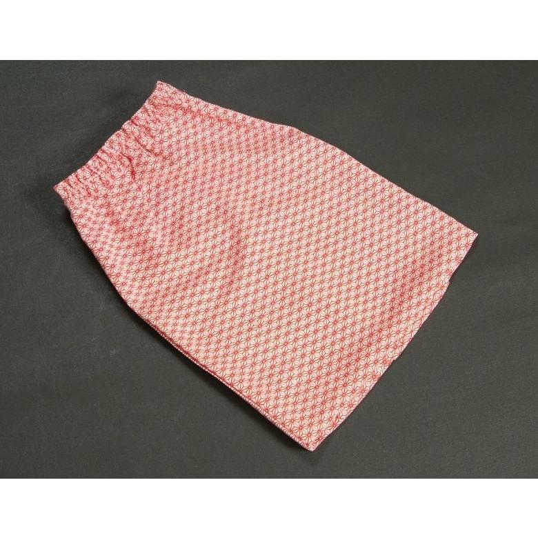 ベビー着物 赤ちゃん 女の子着物 赤色着物 麻の葉文様 ピンク地被布 刺繍使い 二部式仕様の楽々着せ付けタイプ | 京美 | 05