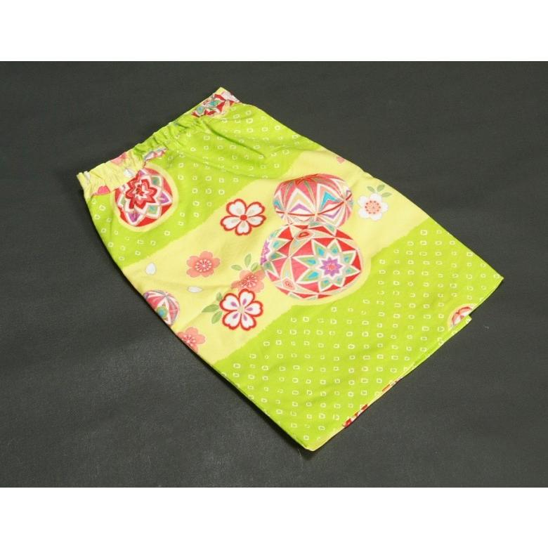 ベビー着物 赤ちゃん用女の子着物 黄緑市松着物 ピンク被布 二部式仕様の楽々着せ付けタイプ | 京美 | 04