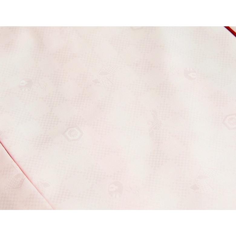 お宮参り着物用長襦袢 ピンク つけ袖付き 袷仕立て ポリエステル 地紋生地 日本製｜doresukimono-kyoubi｜03