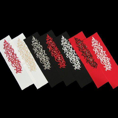 刺繍半衿　幾何学文様　振袖に最適　全7色　日本製 