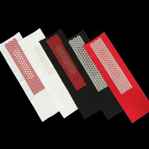 刺繍半衿　青海波文様　振袖に最適　全5色　日本製