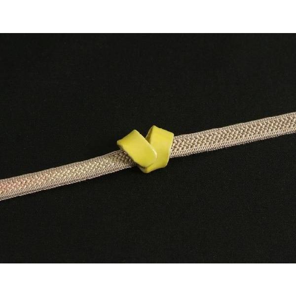 瀬戸赤津焼帯留め飾り　瀬戸物帯留シリーズ　陶器　黄色　日本製　通常の帯〆でも使用可能な幅広通し使用 |  | 04