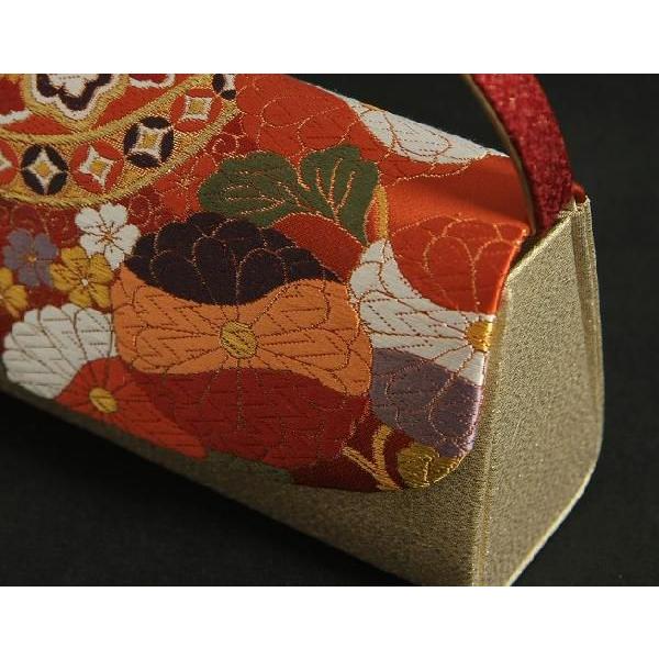 草履バックセット　振袖　訪問着　赤　ゴールド　小筒かぶせ型バック　二枚芯　ＬＬサイズ　日本製 | ブランド登録なし | 04