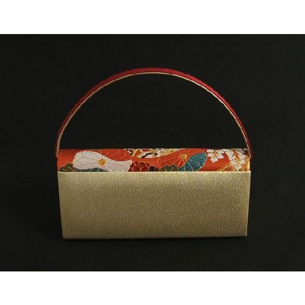 草履バックセット　振袖　訪問着　赤　ゴールド　小筒かぶせ型バック　二枚芯　ＬＬサイズ　日本製 | ブランド登録なし | 05