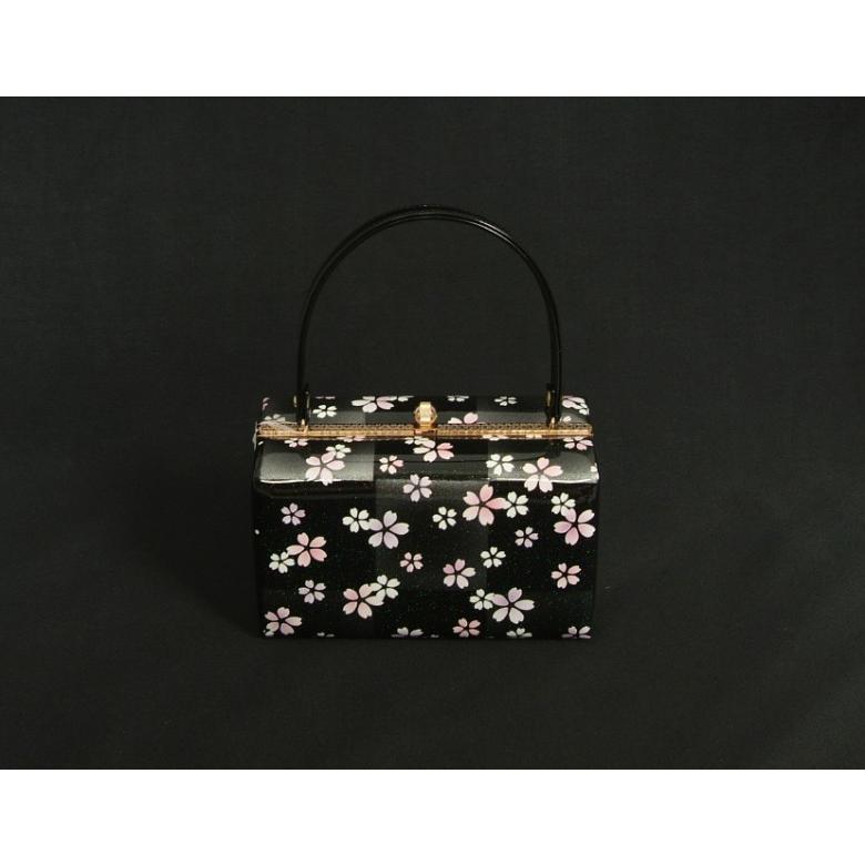 草履バッグセット　振袖　訪問着　黒銀市松　小桜柄　一枚芯　LLサイズ　角型バッグ　日本製 | ブランド登録なし | 05