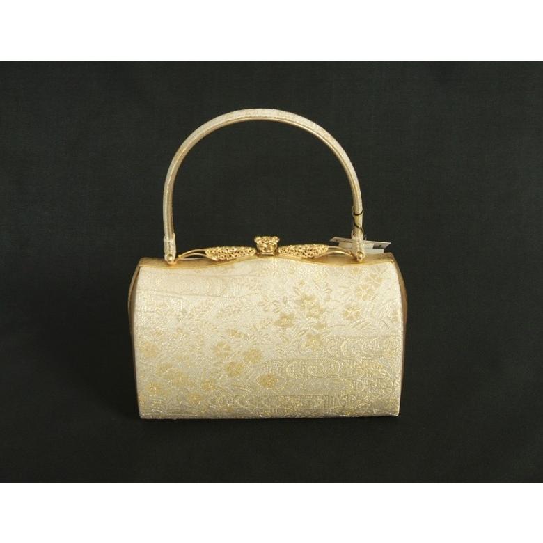 草履バッグセット　振袖　訪問着　留袖　紗織ブランド　パールゴールド　華流水文様　帯地使い　Lサイズ　パールトーン加工　日本製 | ブランド登録なし | 05