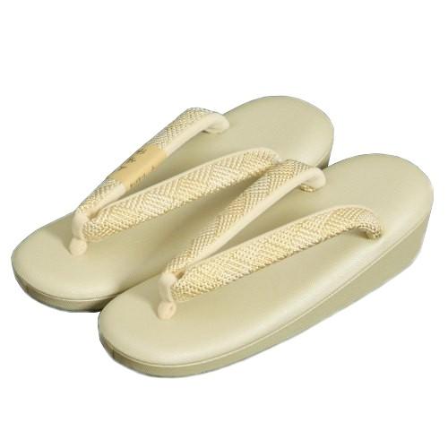 着物草履単品 留袖 訪問着 振袖 ベージュ ゴールド 五嶋紐 低反発クッション仕様 M・Lサイズ 日本製