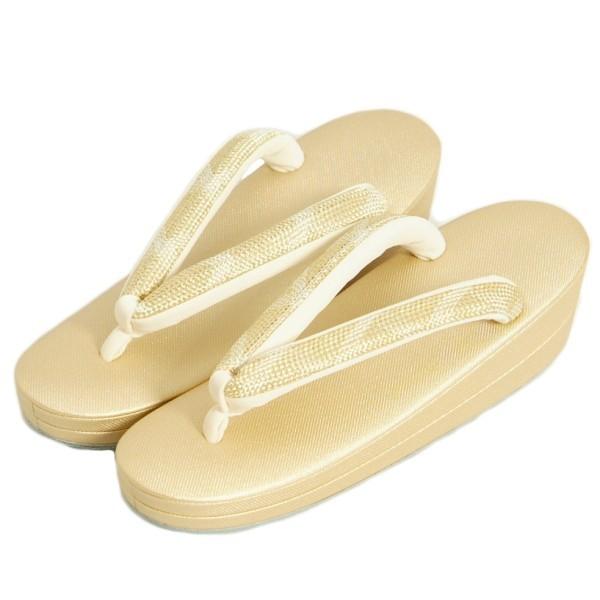 着物草履単品 留袖 訪問着 振袖 白梅ブランド ゴールド 二枚芯 底面牛革仕様 S・M・L・LLサイズ 日本製 