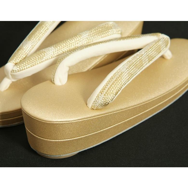 着物草履単品 留袖 訪問着 振袖 白梅ブランド ゴールド 二枚芯 底面牛革仕様 S・M・L・LLサイズ 日本製 | ブランド登録なし | 03