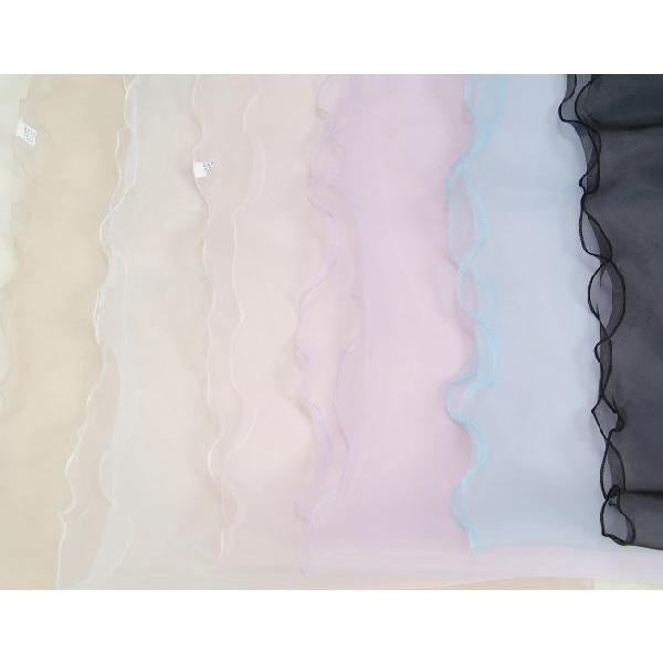 ショール オーガンジー ベーシックタイプ 無地カラー　