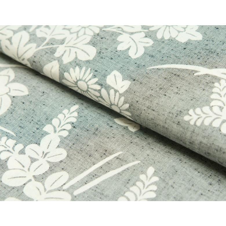 浴衣 ゆかた 単品 龍村美術着物ブランド グレー色 草華柄 抜き