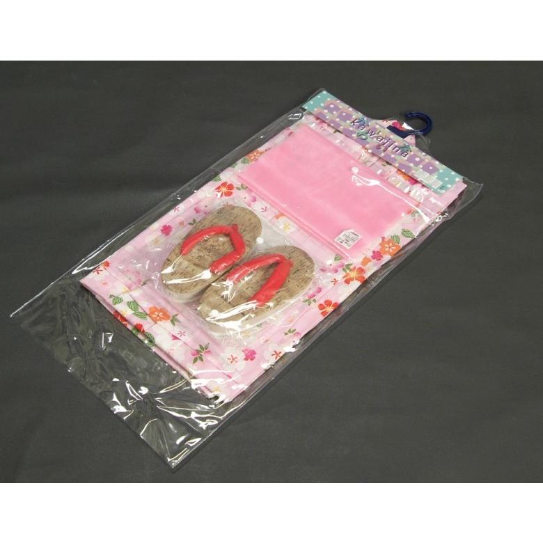 浴衣　女の子　キッズサイズ　かわいいなブランドゆかた３点セット　ピンク　桜柄　綿紅梅生地　100cm　110cm　120cm　130cm | 京美 | 05