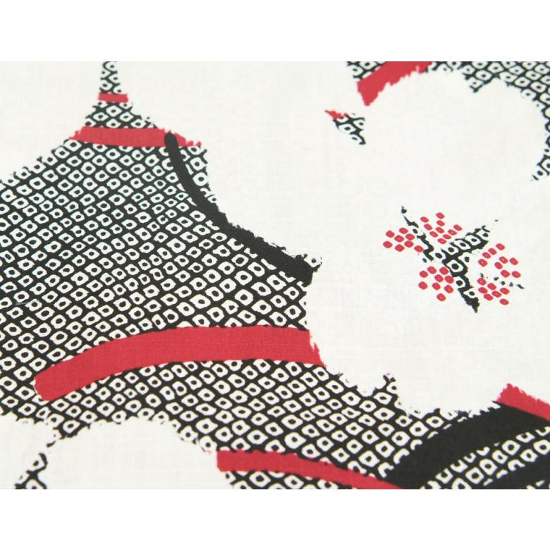 浴衣　綿紅梅　朝顔　黒白　モノトーン　菫色 浴衣 綿紅梅 朝顔 黒白 モノトーン 菫色