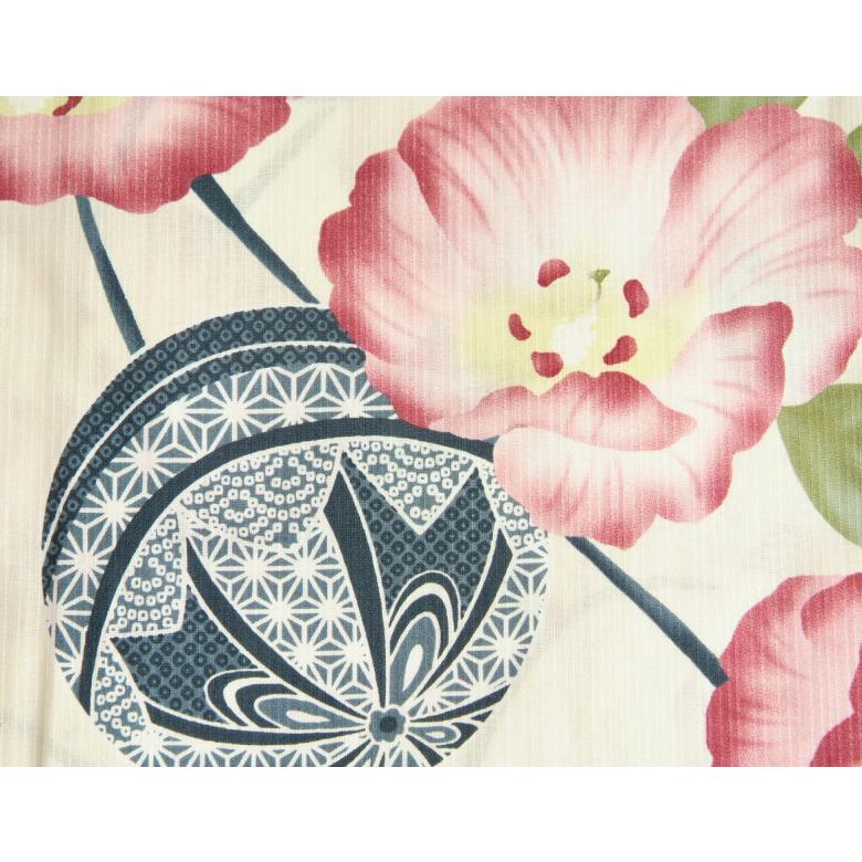 浴衣 ゆかた 綿絽生地 凪ブランド 白色 水色墨流し柄 夏にピッタリ 綿１００％ 凪 浴衣 ゆかた 凪ブランド 白色 鞠に芍薬柄 ゆかたにピッタリな滝流れ