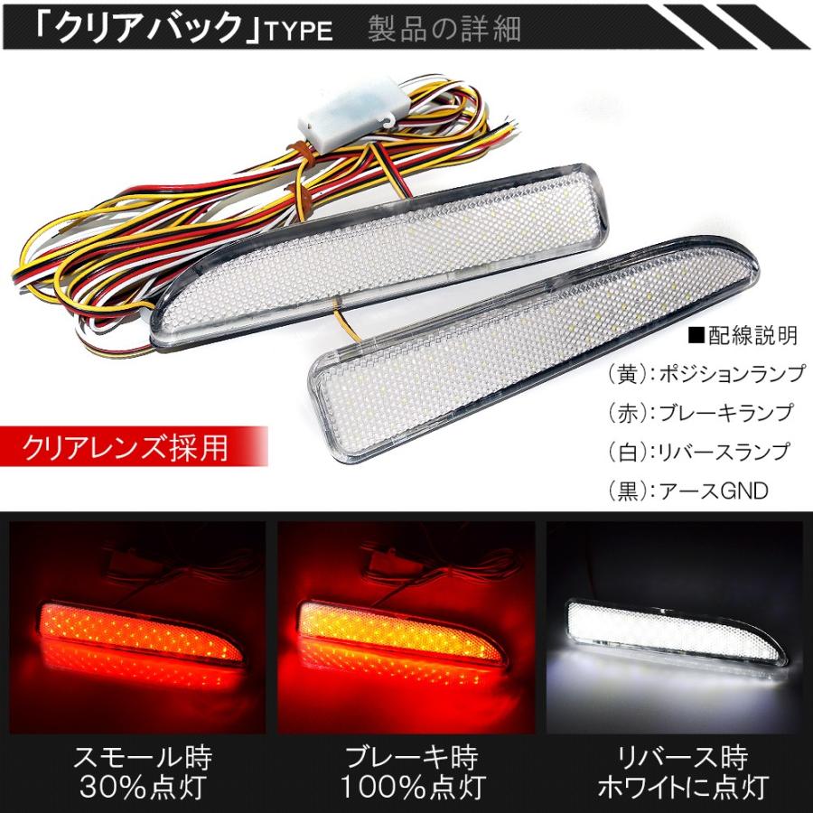 デイズ DAYZ eKカスタム LED リフレクター クリアバック テールランプ
